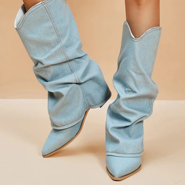 Bottes Western Denim femme (4)
