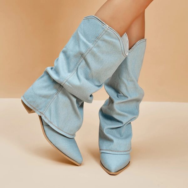 Bottes Western Denim femme (6)