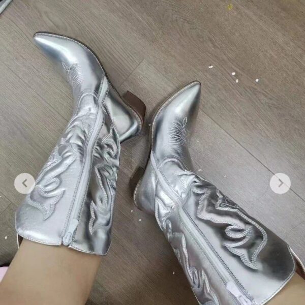 Bottes de cowboy femme gris