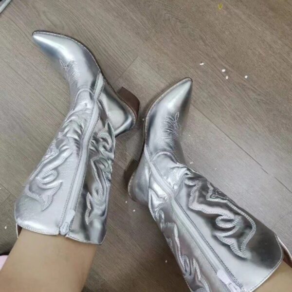 Bottes de cowboy femme gris de fce