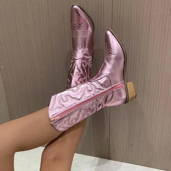 Bottes de cowboy femme rose