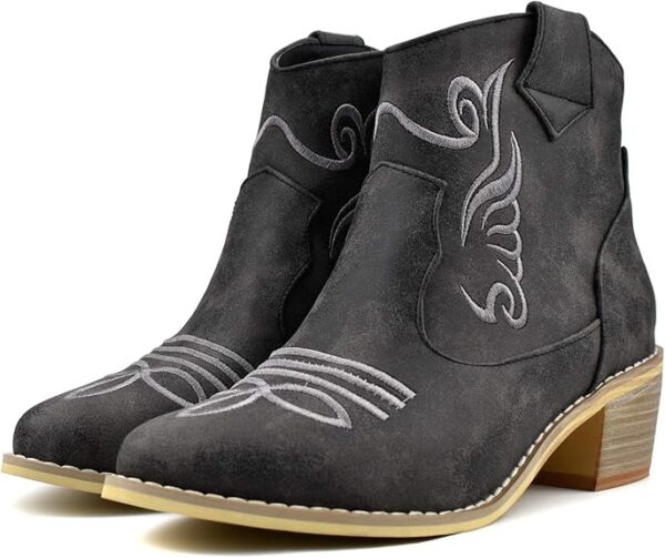 Bottines Santiag Femme Gris (2)