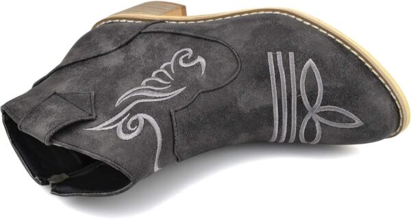 Bottines Santiag Femme Gris (4)