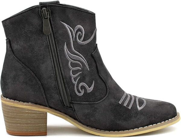 Bottines Santiag Femme Gris (5)