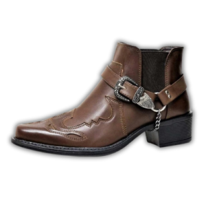 Santiags boucle homme Cavalier Urbain maron