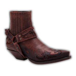Santiags Basses pour Homme Carved Rebel rouge