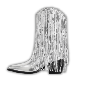 Santiags Femme Argent Scintillant (1)