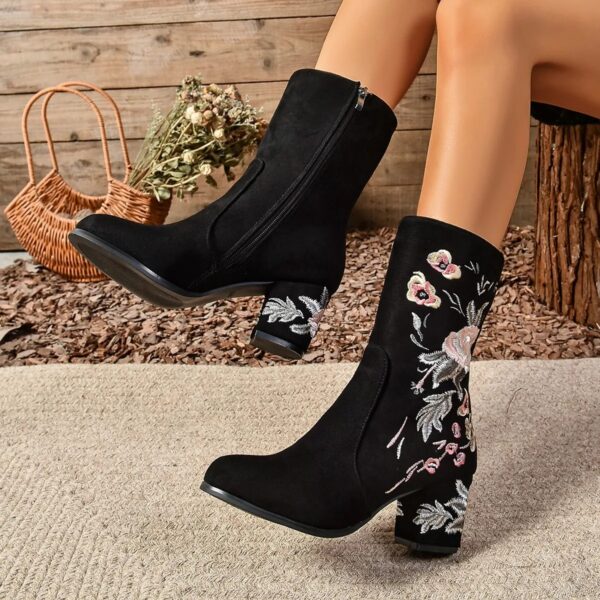 Santiags Femme Ethnique Floral Bottes Santiag