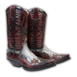 Santiags Western Cobra rouge gris