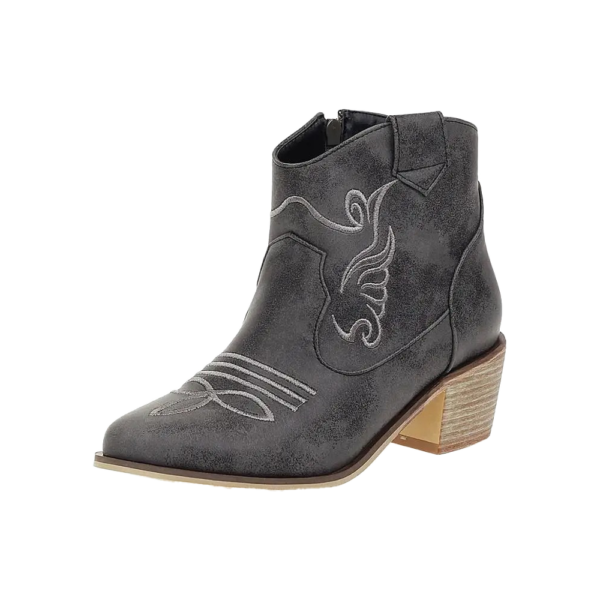 bottine santiag femme gris