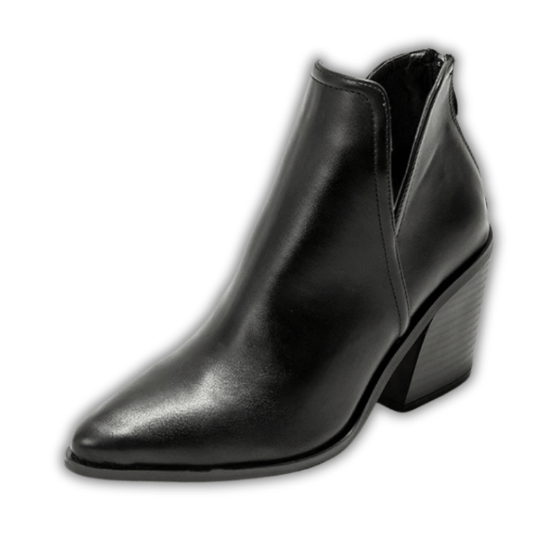 Bottes santiags femme cuir noir à franges - Bottes santiag et country