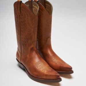 Santiags ARLO : Luxe et Style Cowboy Cognac