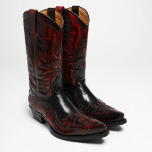 Santiags Luxe 3241 CUERVO : Élégance Cowboy